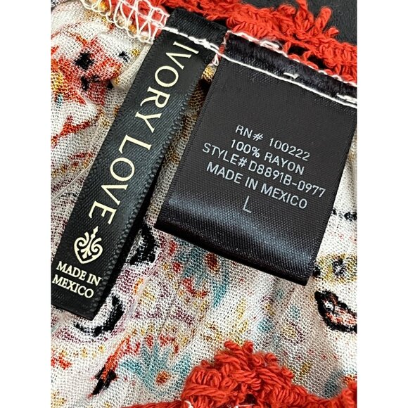 Ivory Love Women's‎ Long-sleeve Top Size Large Multi Color - Picture 7 of 8